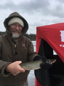 A pike caught through the ice of Toronto