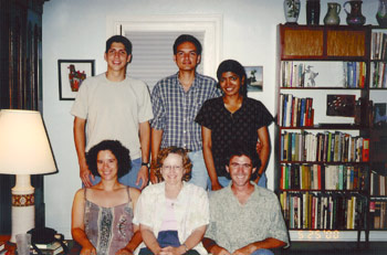 Past graduate students. Back row: Manuel Vélez, Suhel Quader, Kavita Isvaran; Front row: Laura Sirot, Jane Brockmann and Billy Gunnels 