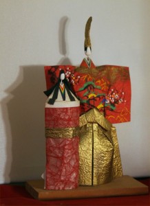 Traditional paper tachibina, emblem of hina matsuri.