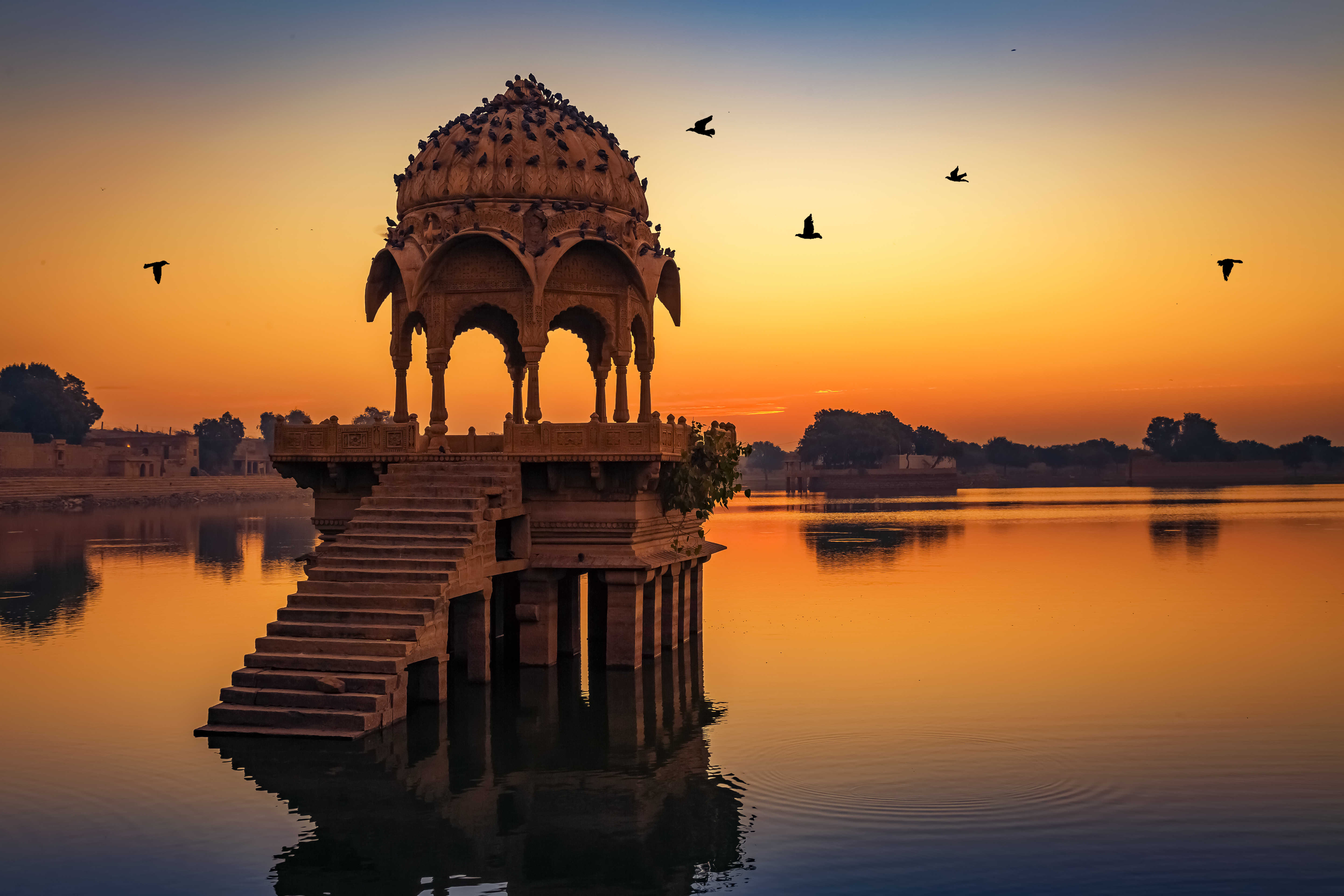 Gadisar Lake, Jaisalmer Rajasthan, India, Sunrise