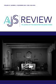 AJS Review: The Journal of the Association for Jewish Studies