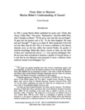 From Aher to Marcion: Martin Buber’s Understanding of Gnosis